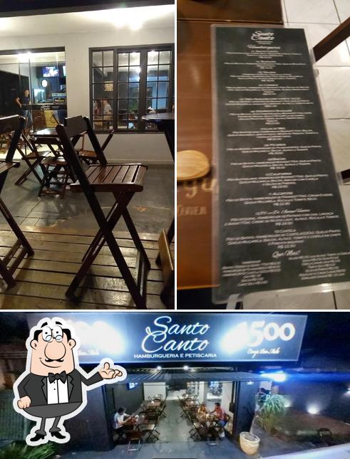 O interior do Santo Canto Restaurante e Hamburgueria em Dourados