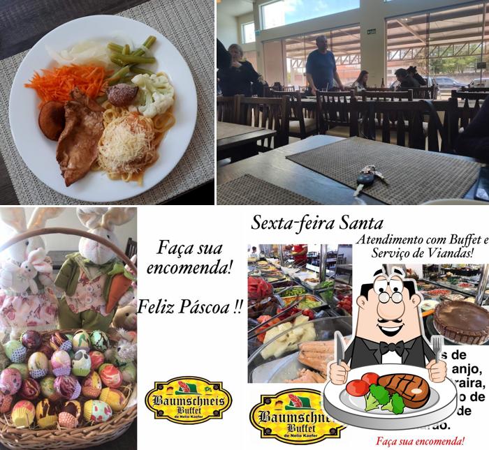 Peça refeições de carne no Restaurante Baumschneis Buffet