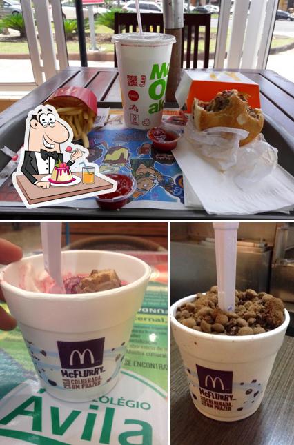 McDonald's serve uma variedade de pratos doces