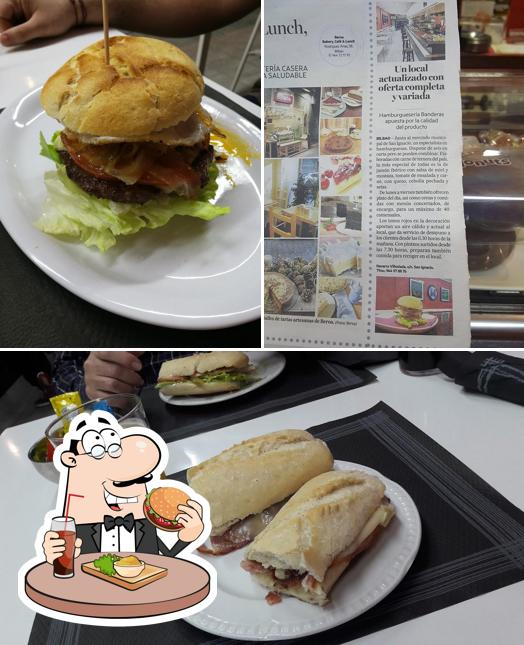 Get a burger at Hamburguesa Banderas