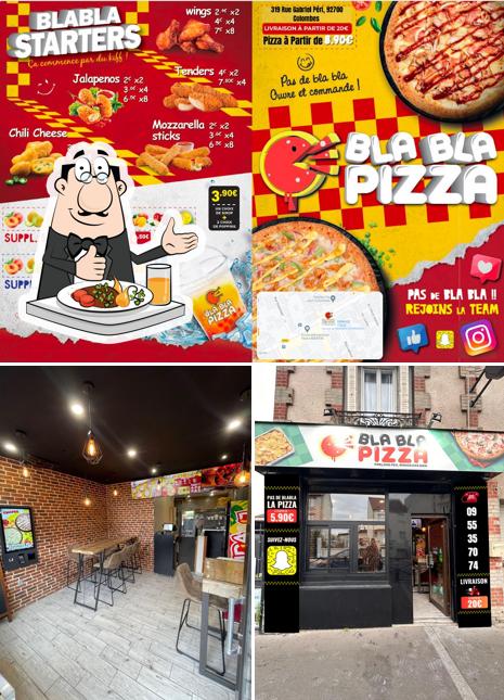 Voici l’image représentant la nourriture et intérieur sur Blabla Pizza Colombes