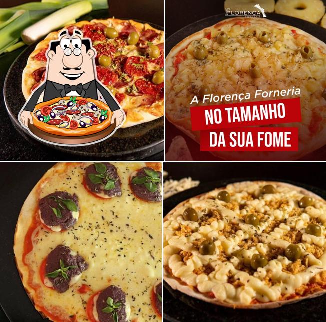 Escolha diferentes tipos de pizza