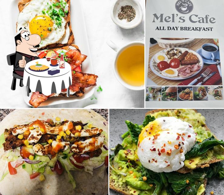Try out a burger at Mel’s Cafe