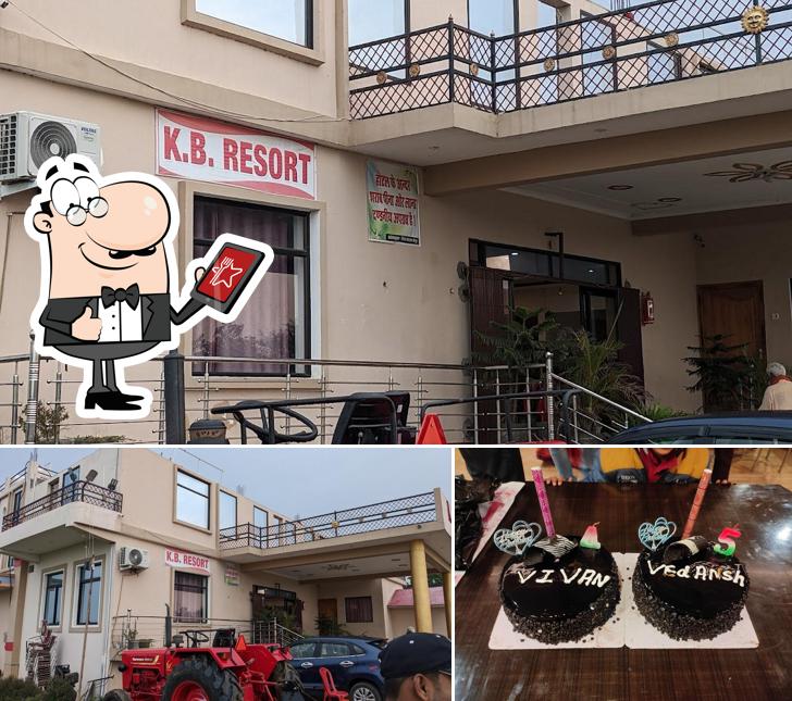 K.B. Resort Hotel & Restaurant Mohania is distinguished by exterior and cake