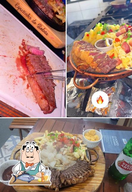 Salmão grelhado em Bolota Rei da picanha