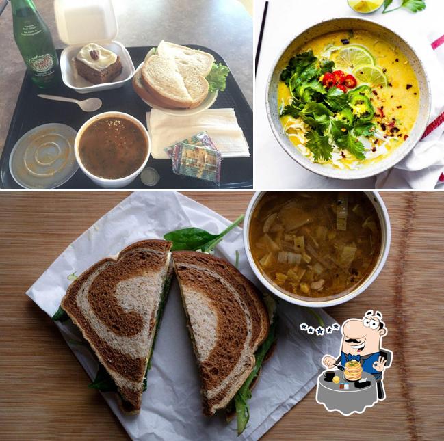 Parmi les différentes choses de la nourriture et la boisson, une personne peut trouver sur Soup and Sandwich Co