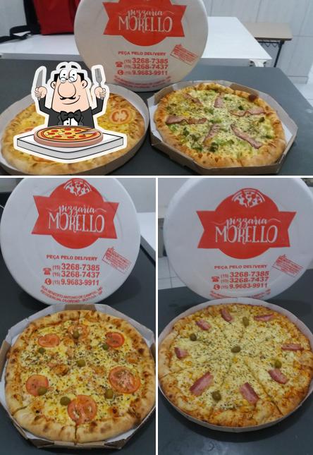 Escolha pizza no Pizzaria Morello