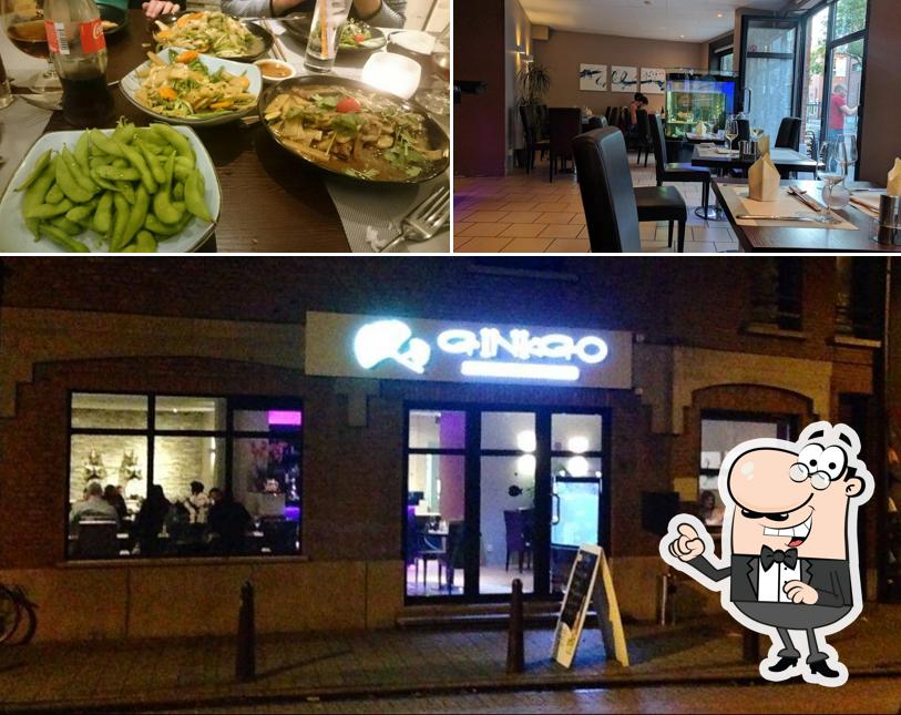 La intérieur et nourriture du restaurant