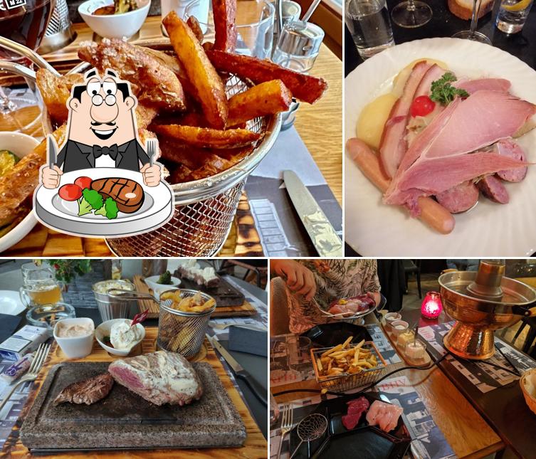 Prenez des repas à base de viande à Brasserie de l'Hôtel de Ville Bulle