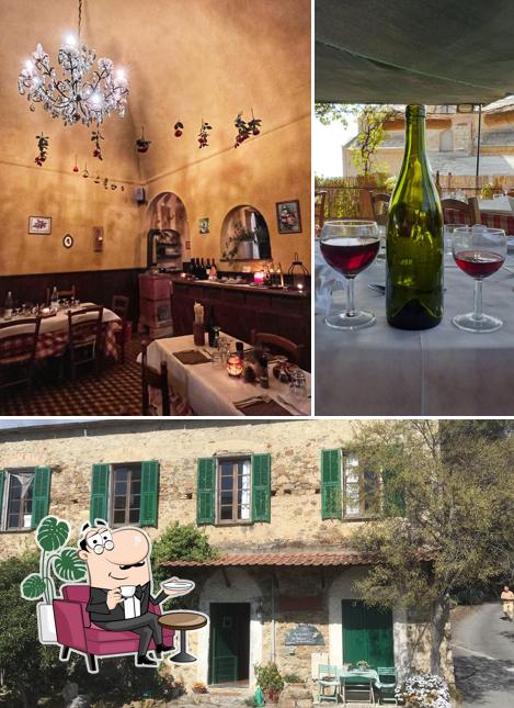 Voici la photo représentant la intérieur et de l'alcool sur Ristorante Al Santuario