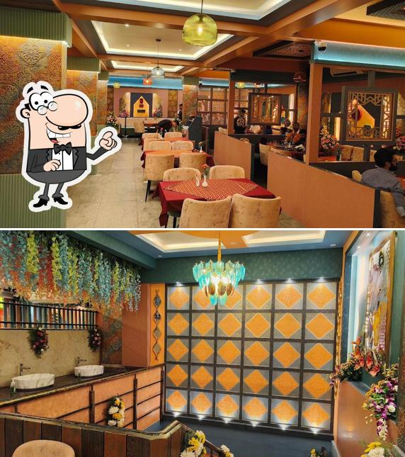 The interior of Aroma's Hyderabad House