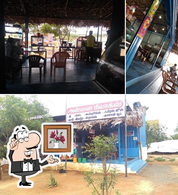 Among different things one can find interior and food at Hotel Annai Relax & Coffee Shop