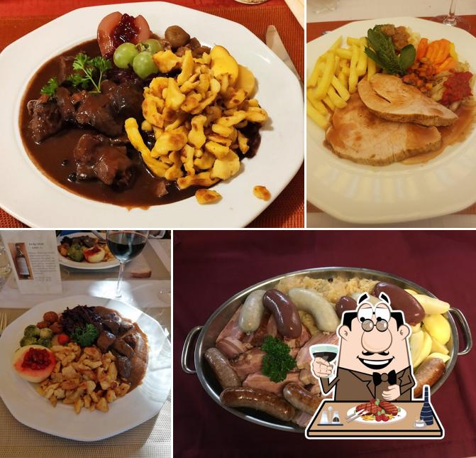 Ordina i piatti di carne a Restaurant Schützengarten