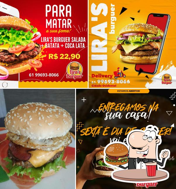 Deguste um dos hambúrgueres disponíveis no Lira's Burguer