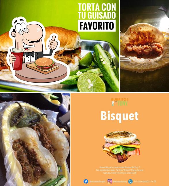 Get a burger at Burritos Del Tony Calle 4TA