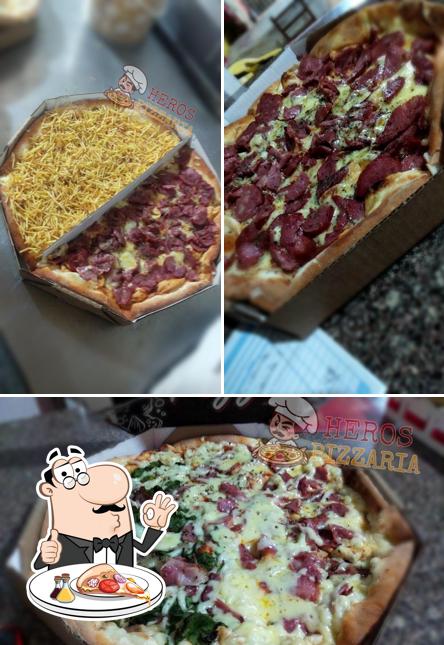 Escolha diferentes variedades de pizza