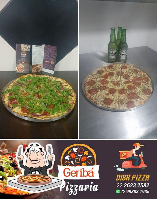 Consiga pizza no Geriba Pizzaria