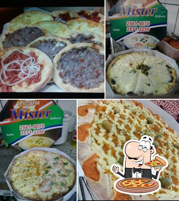 Escolha diferentes tipos de pizza