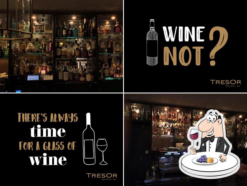 Es estupendo disfrutar de una copa de vino en TresOr Restaurant & Bar