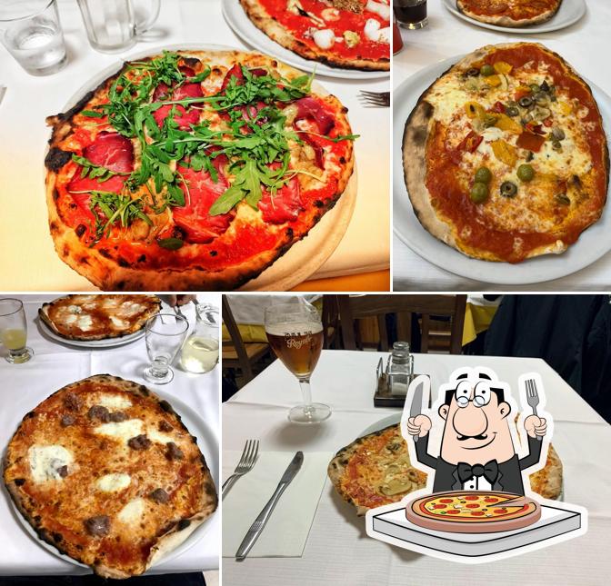 A Pizzeria Trattoria Giardino, puoi prenderti una bella pizza