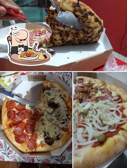 Peça diferentes variedades de pizza