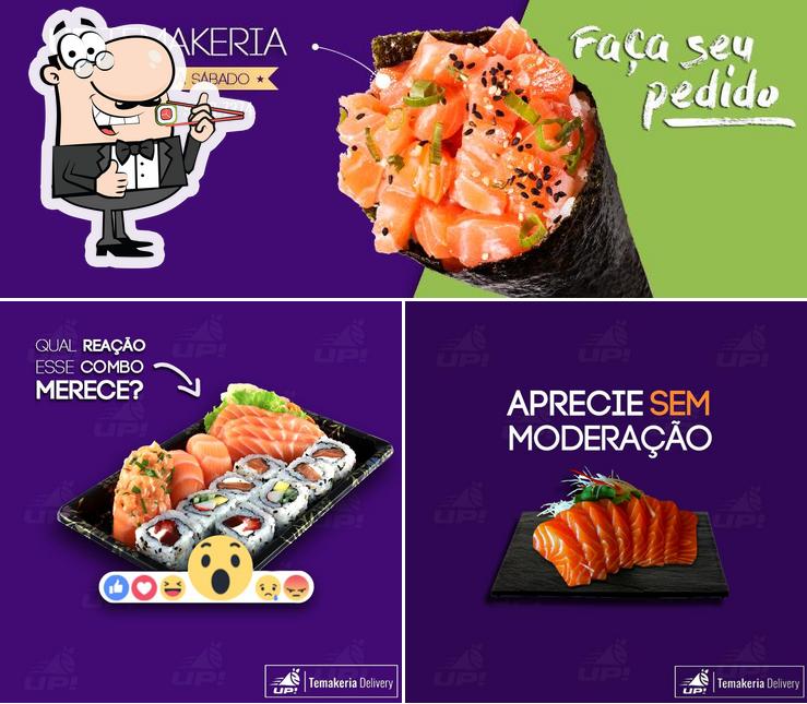 Peça diferentes opções de sushi