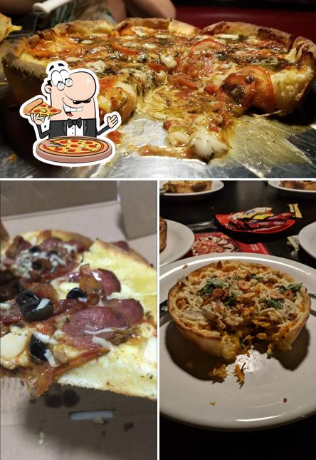 Peça diferentes variedades de pizza