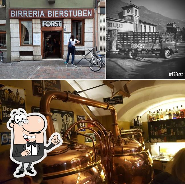 Goditi la vista dall'area esterna di Forsterbräu