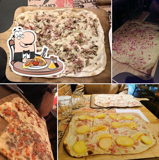 Essayez des pizzas à Flam's Frères