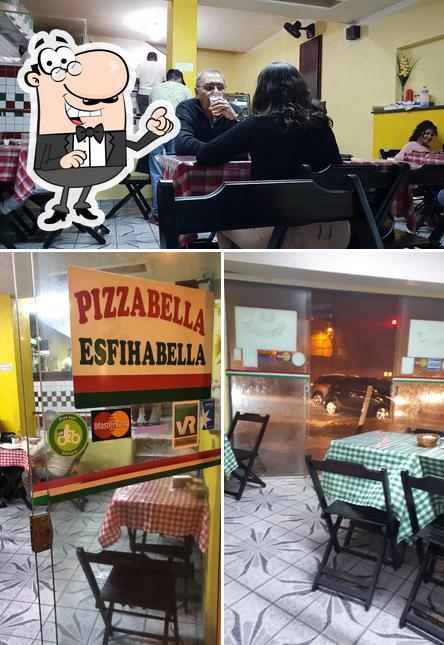 O interior do Pizzabella Esfihabella