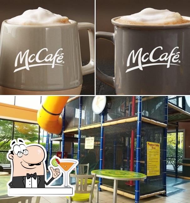 McDonald's is distinguished by drink and burger