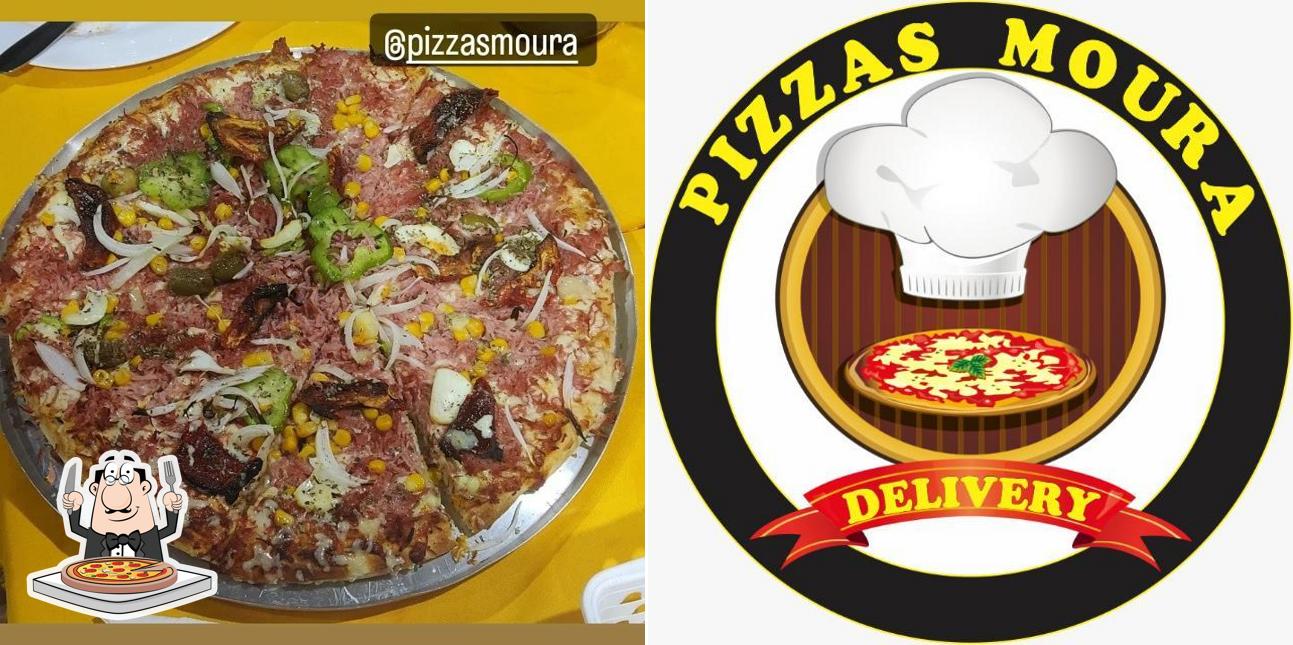 Escolha pizza no Pizzas Moura