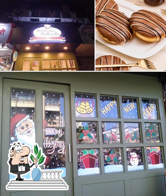 The image of exterior and food at Ribbons and Balloons - The Cake Shop