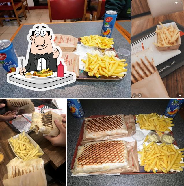 Assaggia un piatto di patatine a Giga Tacos