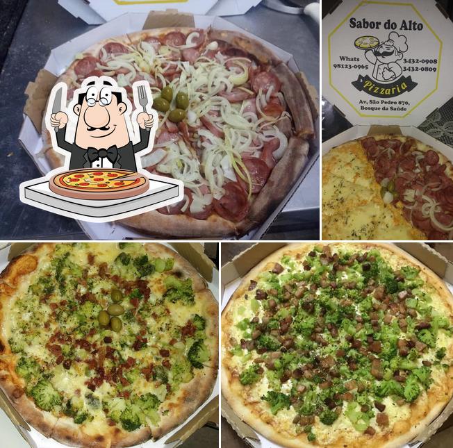 Order pizza at Pizzaria Sabor do Alto