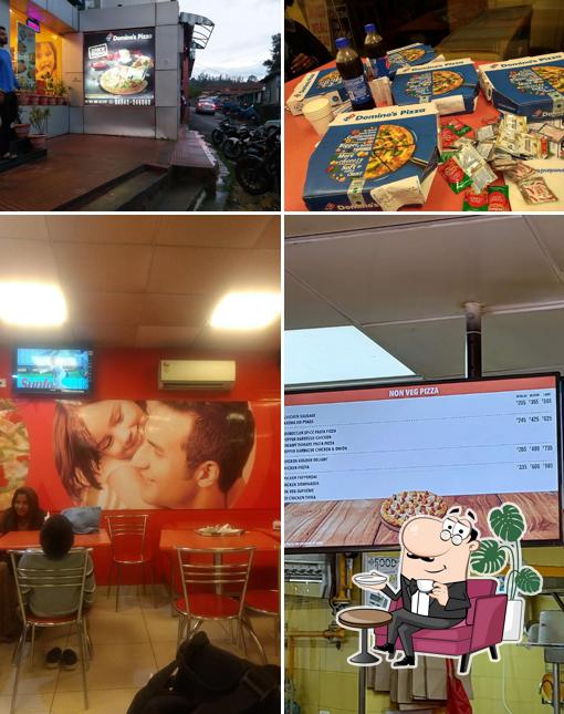 The interior of Domino's Pizza Hotel Golden Park, Kodaikanal