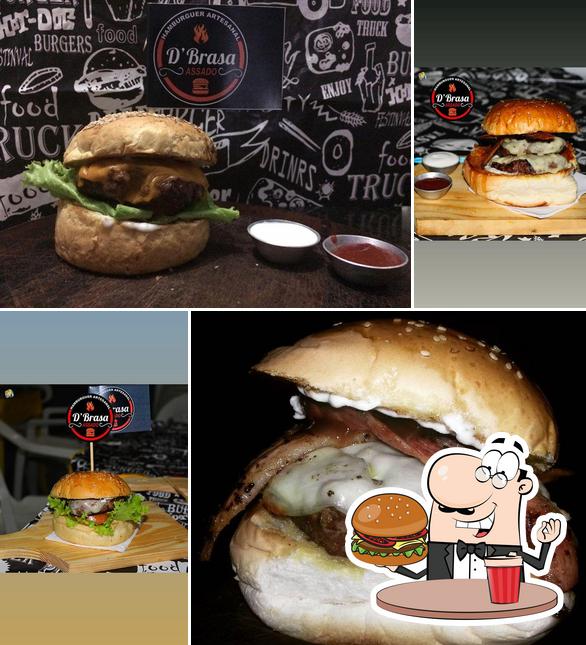 Order a burger at Hamburguer Artesanal D'Brasa Assado