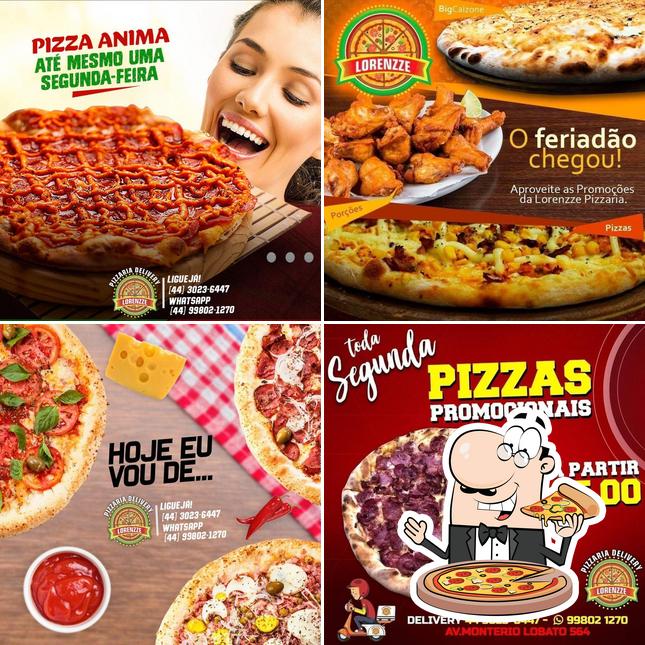 Experimente pizza no Pizzaria Delivery Lorenzze