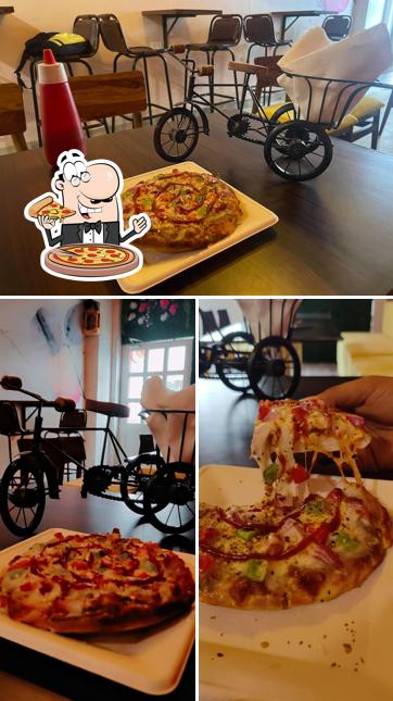 Get pizza at Vachi's Cafe