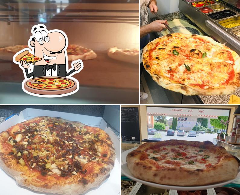 En Pizzeria La Dea, puedes pedir una pizza