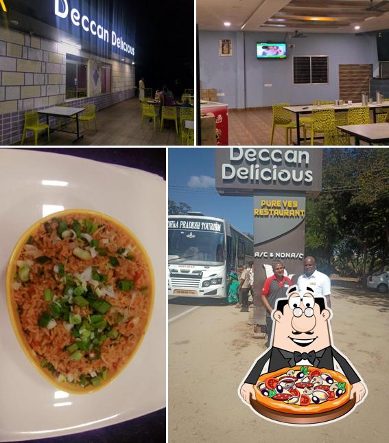 Try out pizza at Deccan Delicious A/C Pure Veg Restaurant