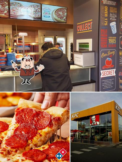 The picture of food and interior at Domino's Pizza - Stourbridge