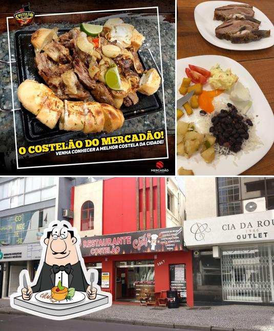 Confira a foto ilustrando comida e exterior no Costelão du Chef