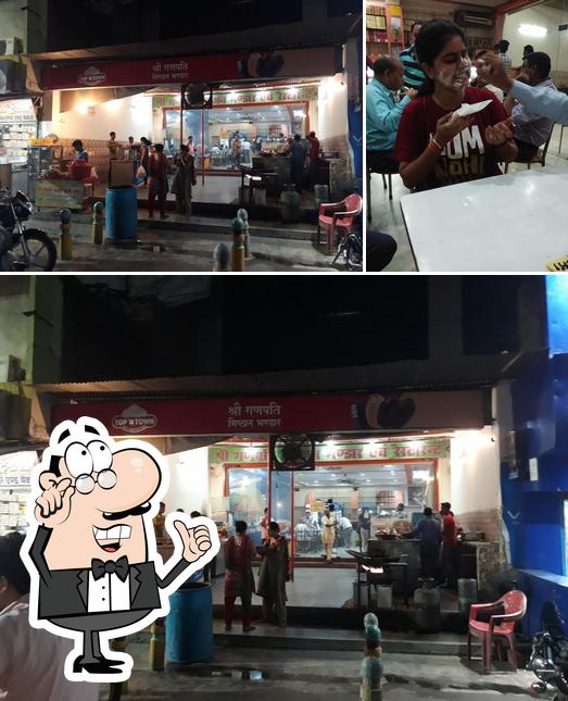 The interior of Ganpati Sweets and Restaurant