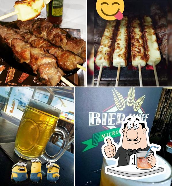 Esta é a imagem mostrando bebida e comida a EspetinhosBika