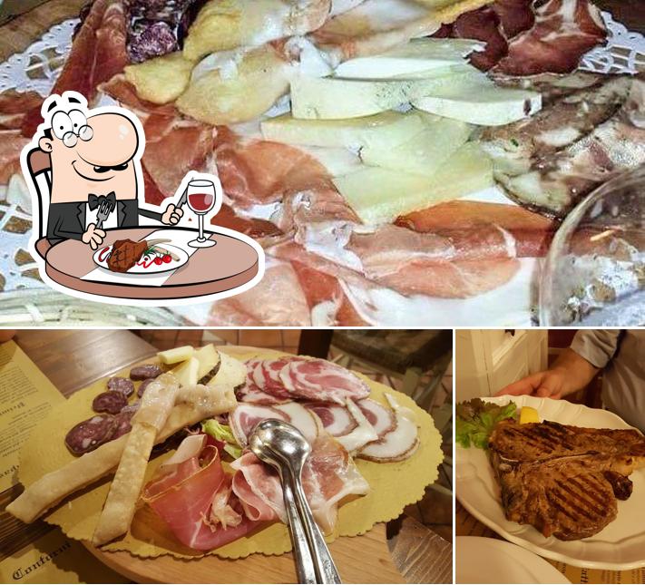 Curiosa tra l'ampia selezione di piatti di carne