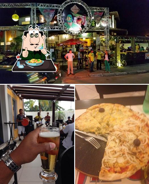 Entre diversos coisas, comida e exterior podem ser encontrados no Senhor Boteco Pizza & Grill