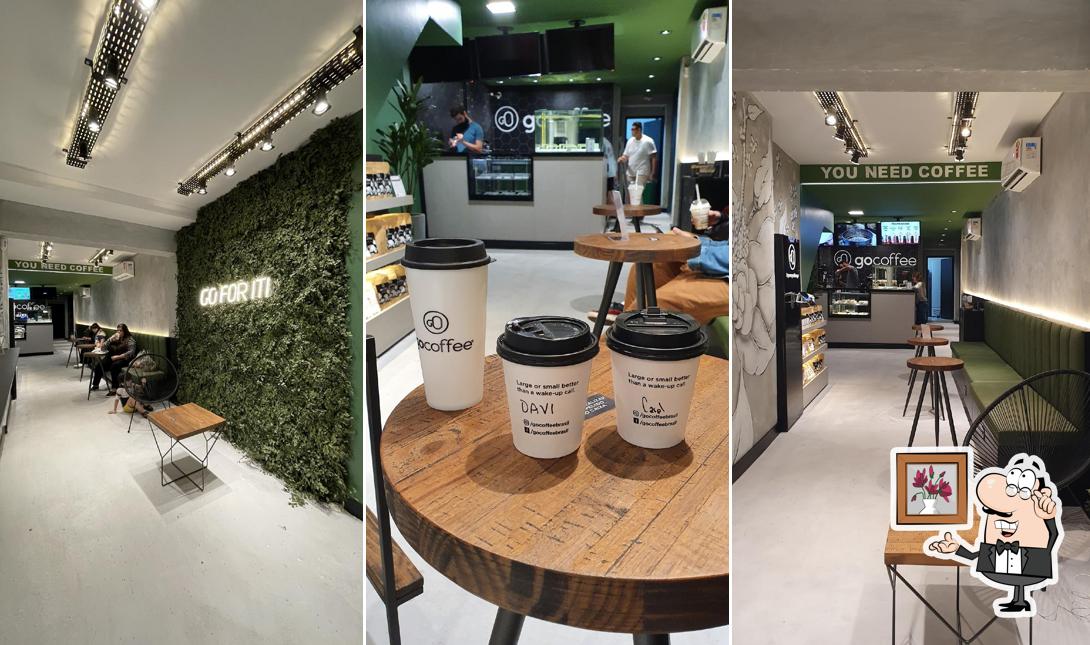 O interior do Go Coffee - Moema