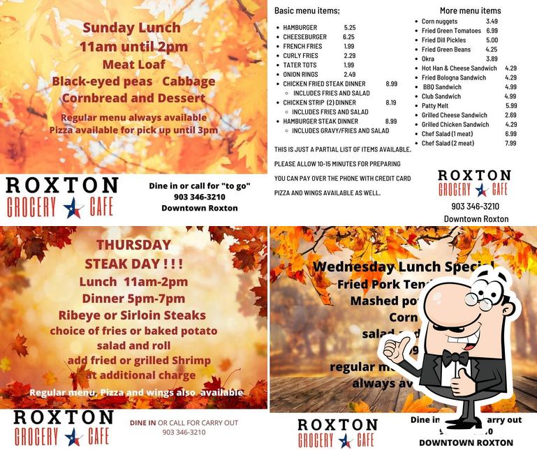 Roxton Grocery & Cafe in Roxton Restaurant menu and reviews