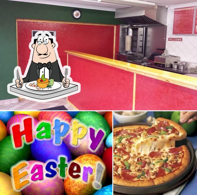 Las imágenes de comida y interior en Luigis’ Pizza